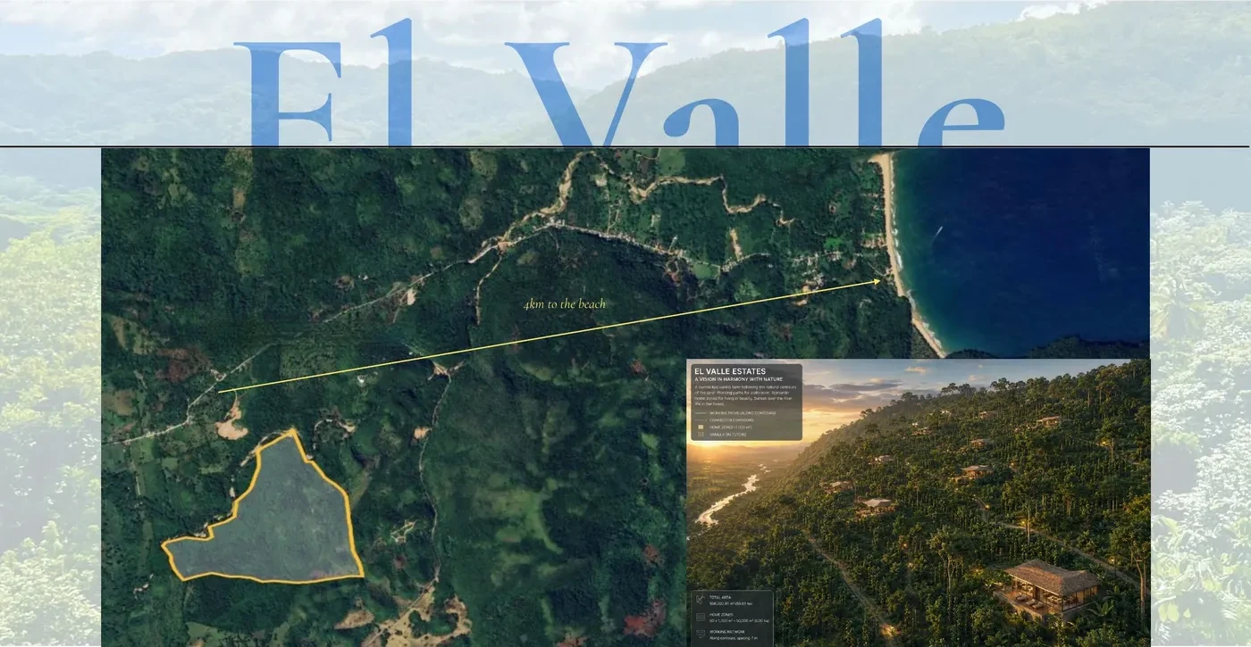 El Valle location and estate visualization